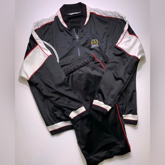 Christian Dior Vintage Men's Monsieur Track Jacket Black Extra Large Long XLL